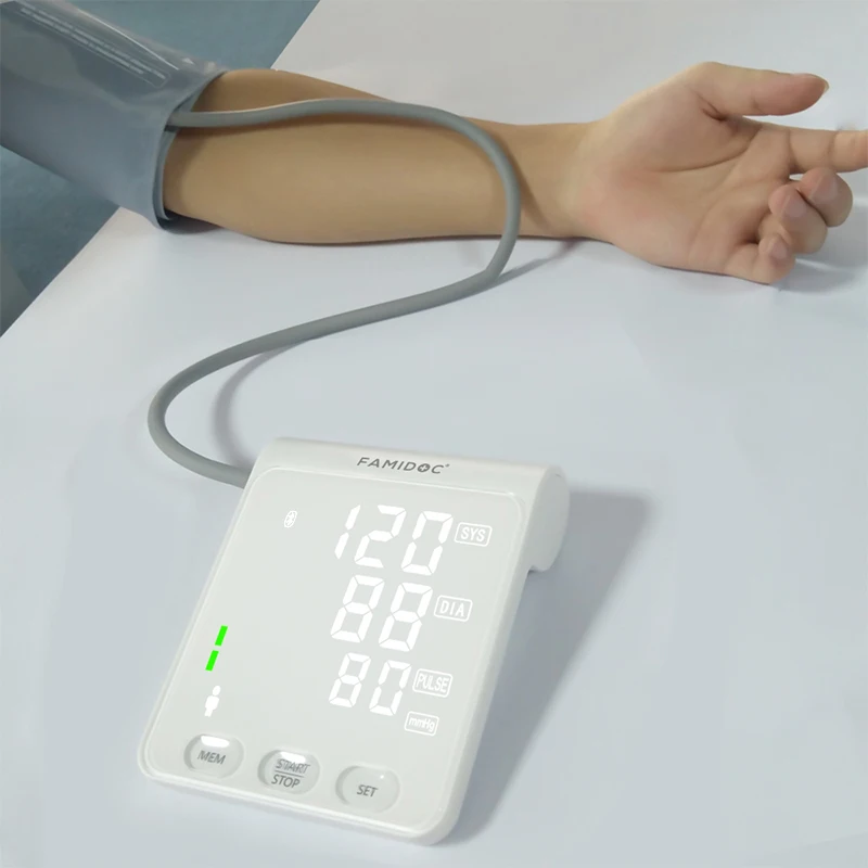 Digital Upper Arm Digital BP Monitor Paired App on Smart Phone Model#fdbp-a4 Electric CE Large LED Display Blood Pressure Device