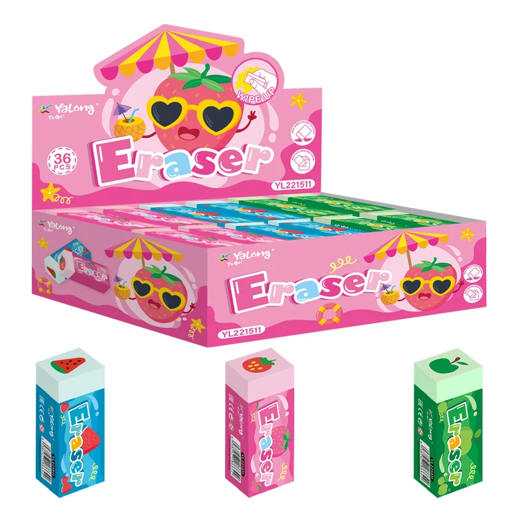Yalong Cute Eraser Stationery Set   Custom Pencil Eraser Classic Nontoxic Eraser For Children