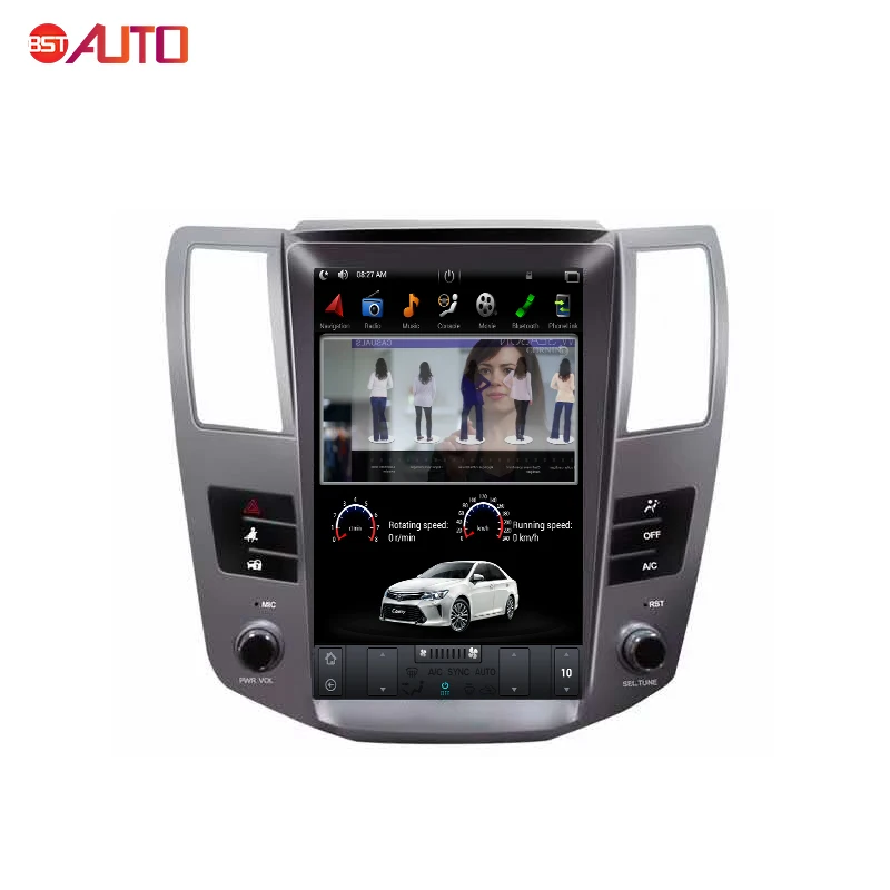 12.1 inch Vertical Screen Android Car Radio For Lexus RX330 /RX300/RX350/RX400H 2004-2008 Car stereo Video GPS navigation system