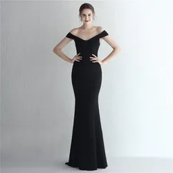 19229# 2022 New Satin dresses Fashion Sexy Sleeveless Trumpet Celebrities Party Prom Evening Car model exhibition Dress
