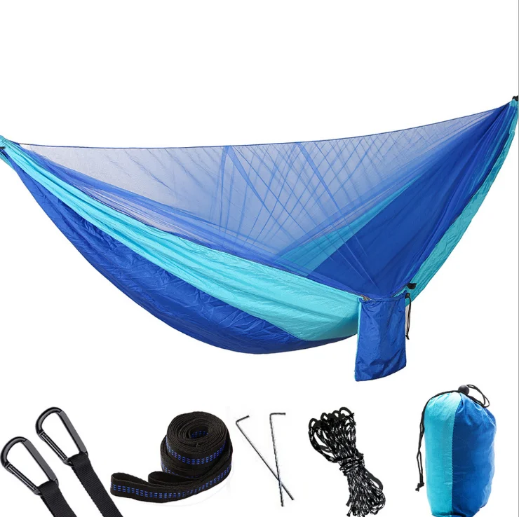 
Automatic quick-open mosquito hammock outdoor double parachute mosquito net 