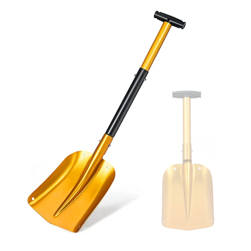 Free Sample Portable Lightweight Aluminum Utility Snow Shovel Collapsible Mud Snow Removal Shovel Spade