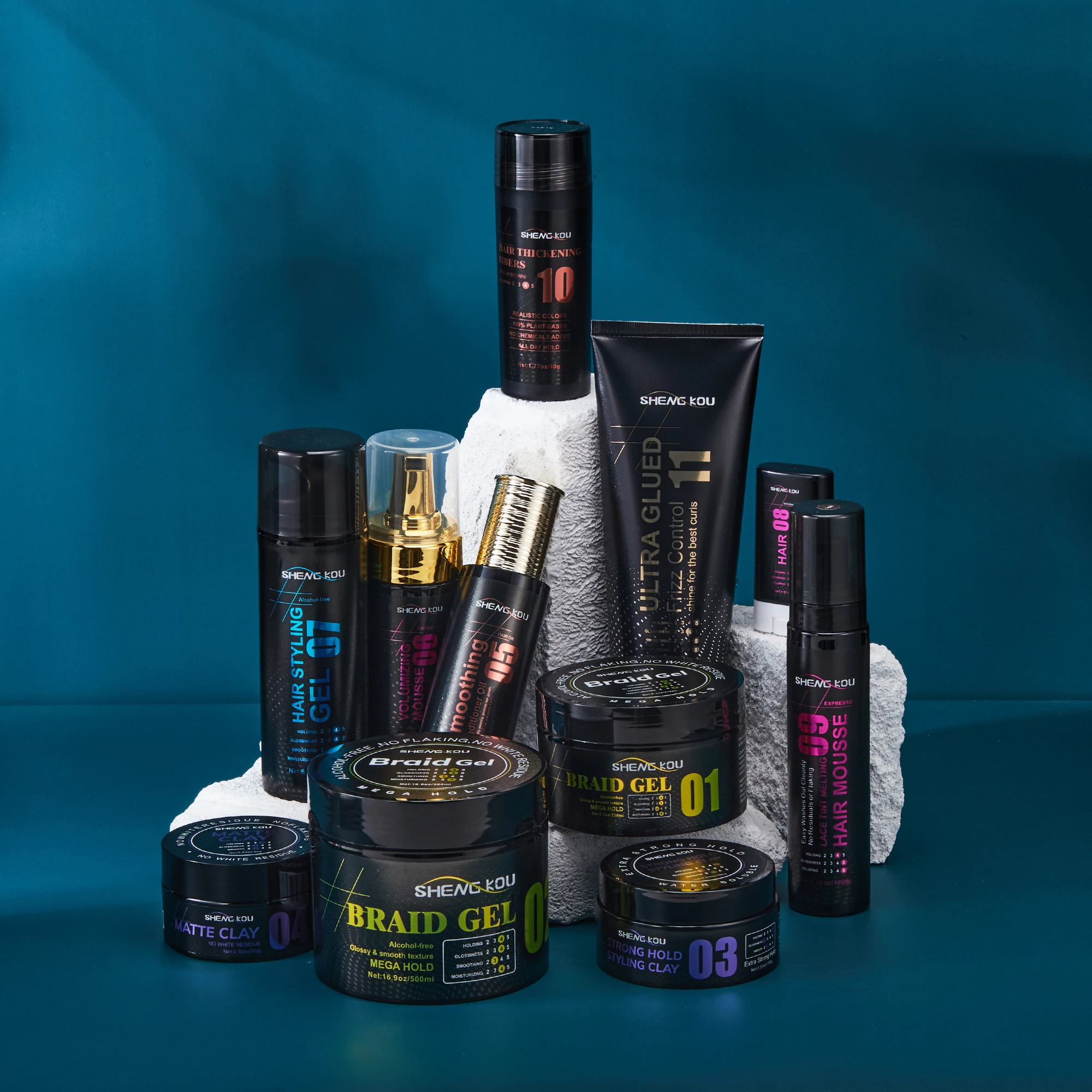 Custom logo thickening hair fiber 100% plant-based hair keratin fiber brown black hair fiber for men