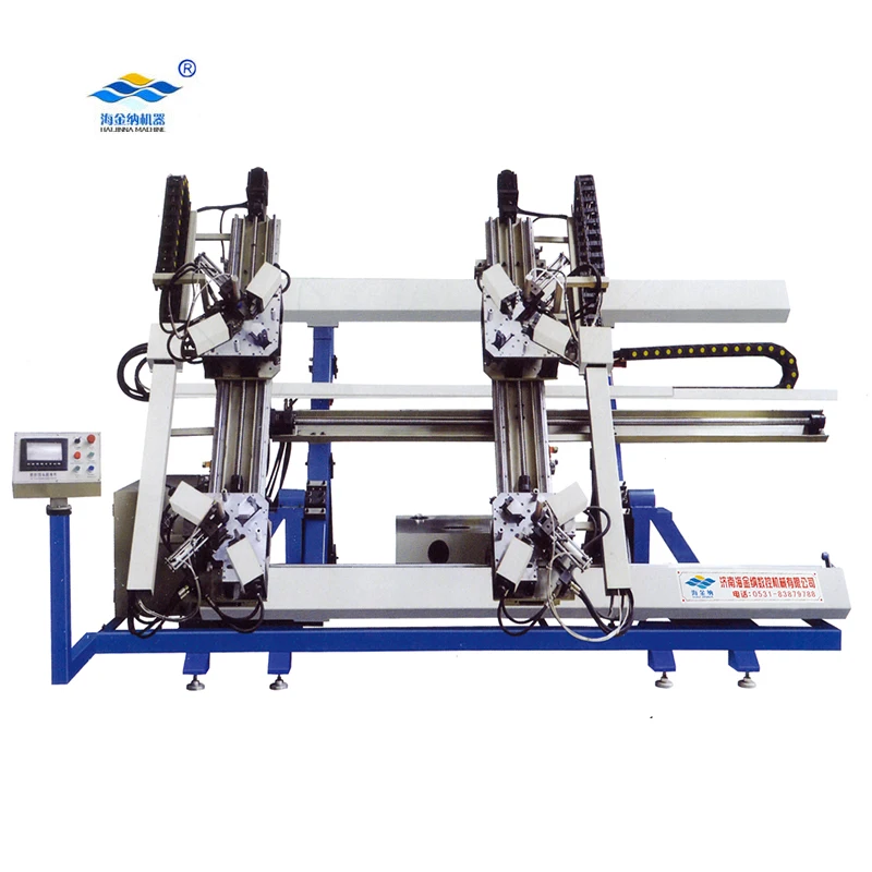 Алюминиевый профиль CNC четыре головки угловой обжимной станок для изготовления алюминиевых окон и дверей