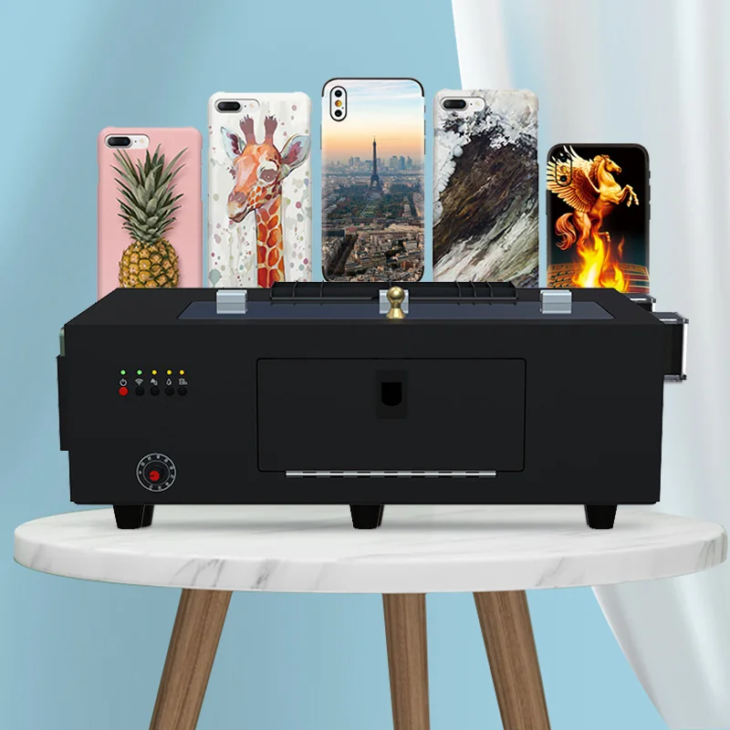 Customize on site Portable Mini UV Printer 5760*1440dpi cheapest uv flatbed digital printer for mobile phone back skin case