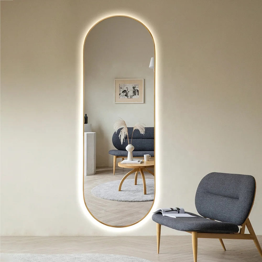 luxury full length dressing smart Led mirror wall mounted for household hotel