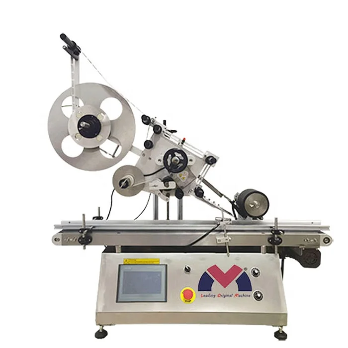 Full Automatic Flat Top Labeling Machine Hot Selling Labeling For Glass Round Bottles Table Top Flat Labeling Machine