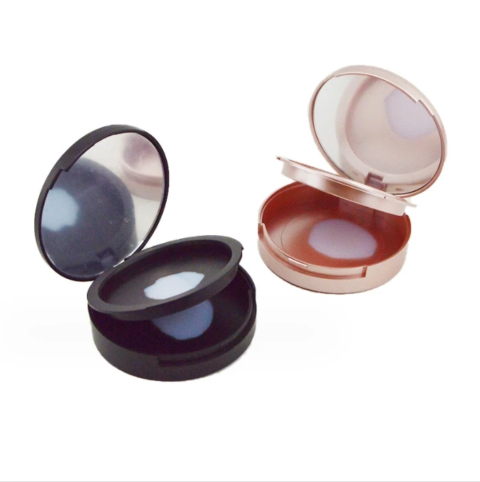 2 Layer Compact Powder Case Pink Empty False Eyelash Case 3 Layer Cosmetic Pink Plastic Empty Compact Powder Case