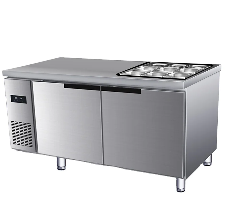 High Quality Salad Bar Counter Top Pizza Refrigerator Salad Freezer Table Workbench