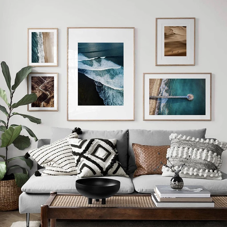 Nordic creative simple solid wood photo frame walnut beech wood custom photo frame