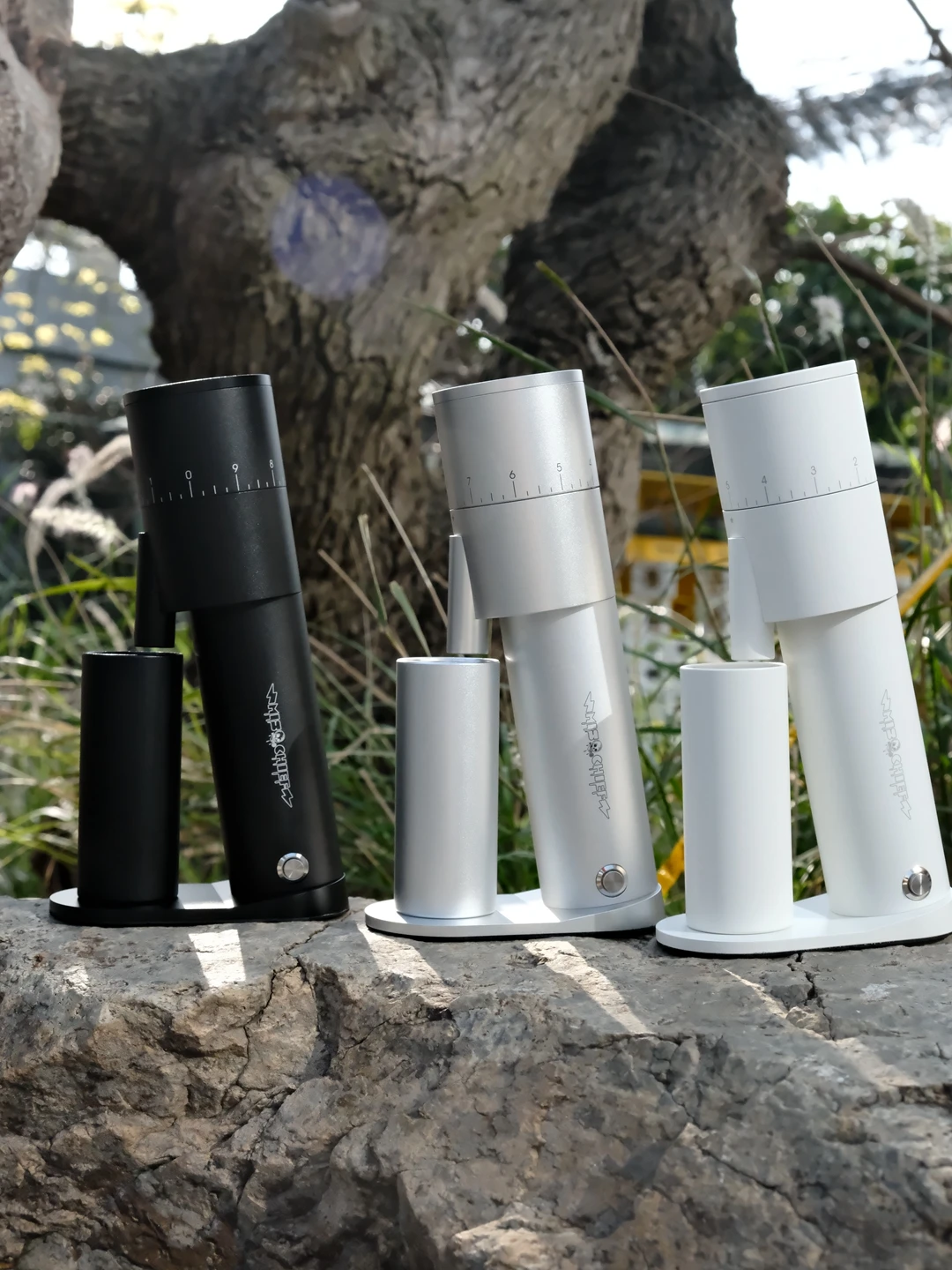 Mischief Workshop Silver Electric Coffee Grinder 38mm Burr Household Coffee Bean Grinder Coffee Miller Grinder Espresso