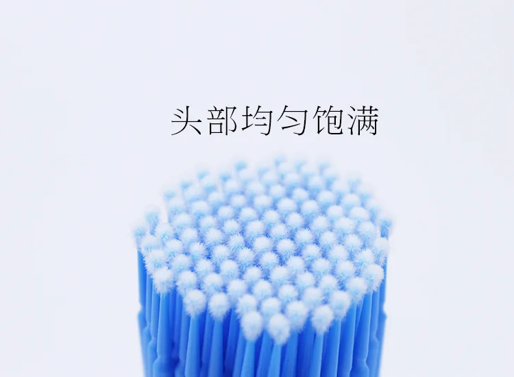 Hot sale 100 pcs Micro brush with solid color handle makeup tools micro applicator for eyelash extension