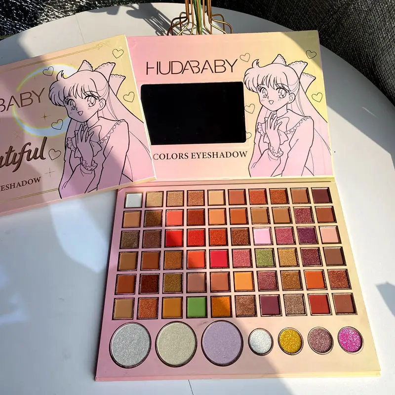 Hot Sale 67 Colors Pink Eyeshadow Palette Private Label High Pigment Eyeshadow Palette Makeup With Mirror