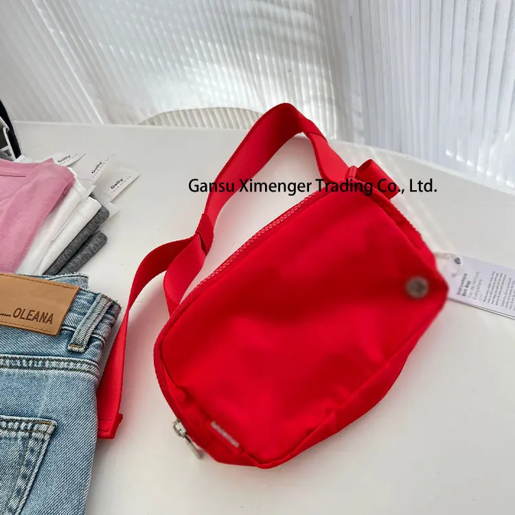 New Arrival Trendy Custom Waist Lulu Everywhere Belt Bag Funny Pack Nylon Zipper Closure Travel Sport Casual Outdoor Carry Logo