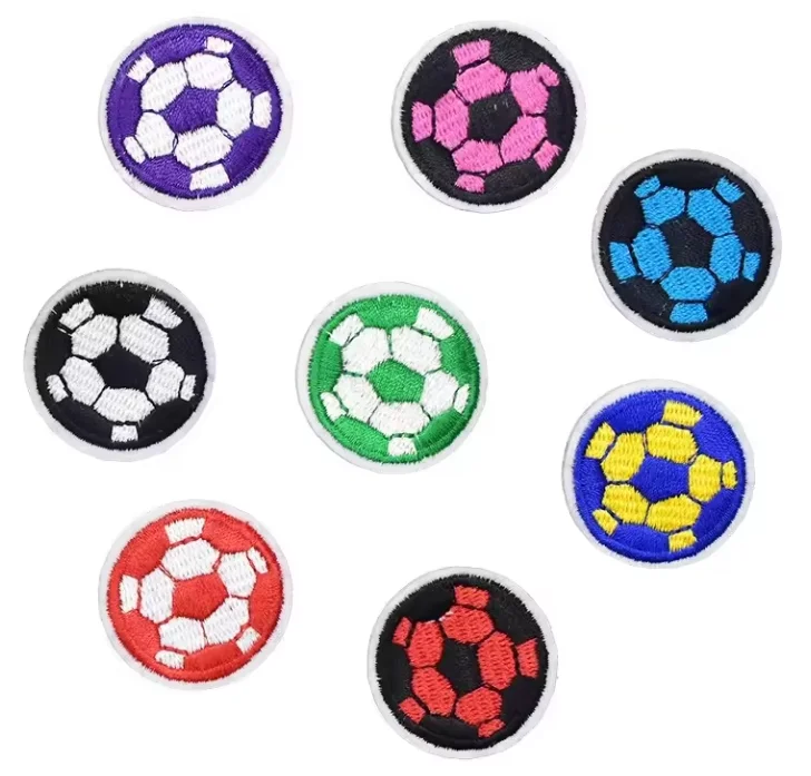 Embroidery Applique Alphabet Patches Iron on Football Patches Soccer Theme Party Favors Chenille Small Clothes Towel Embroidery