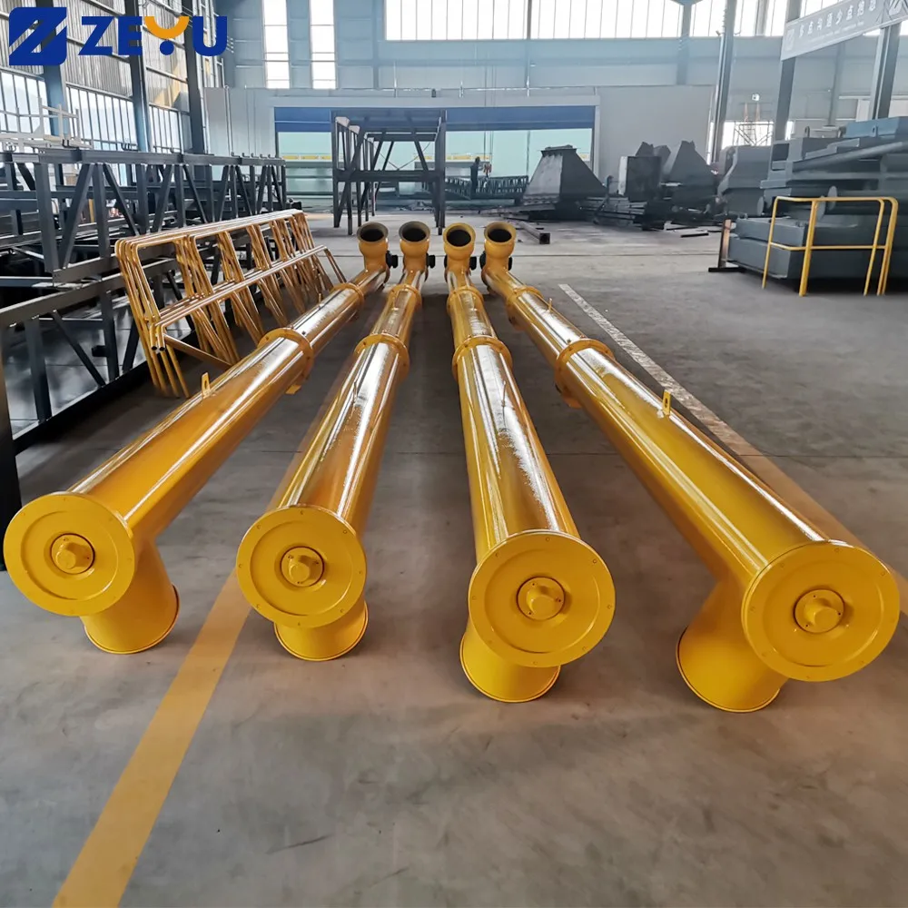 Customized cement powder additive screw conveyor 219MM diameter 9M to 13M Large capacity 49T/H cement screw conveyor