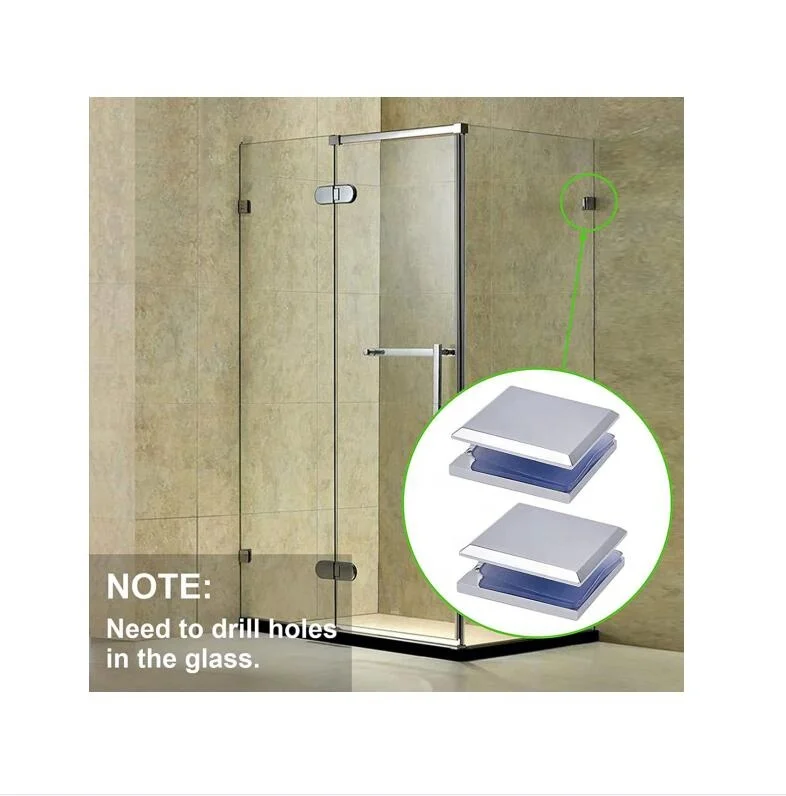 Glass to wall 0 degree glass clamp Door bracket glass holder for Bathroom