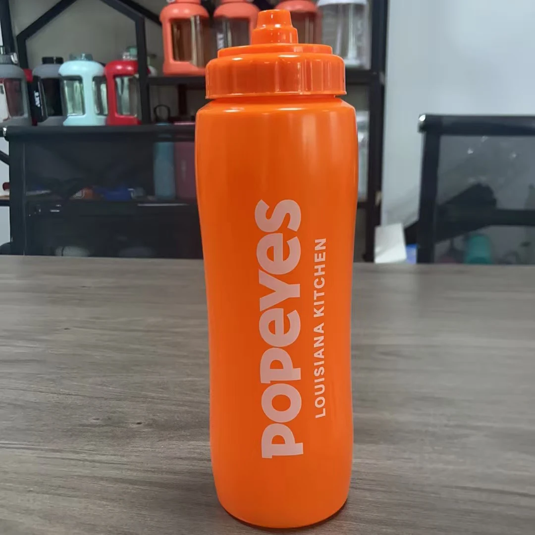New color 1000ml 32oz bike kettle and gatorade same style squeeze water bottle for mountain bike lover solid red color