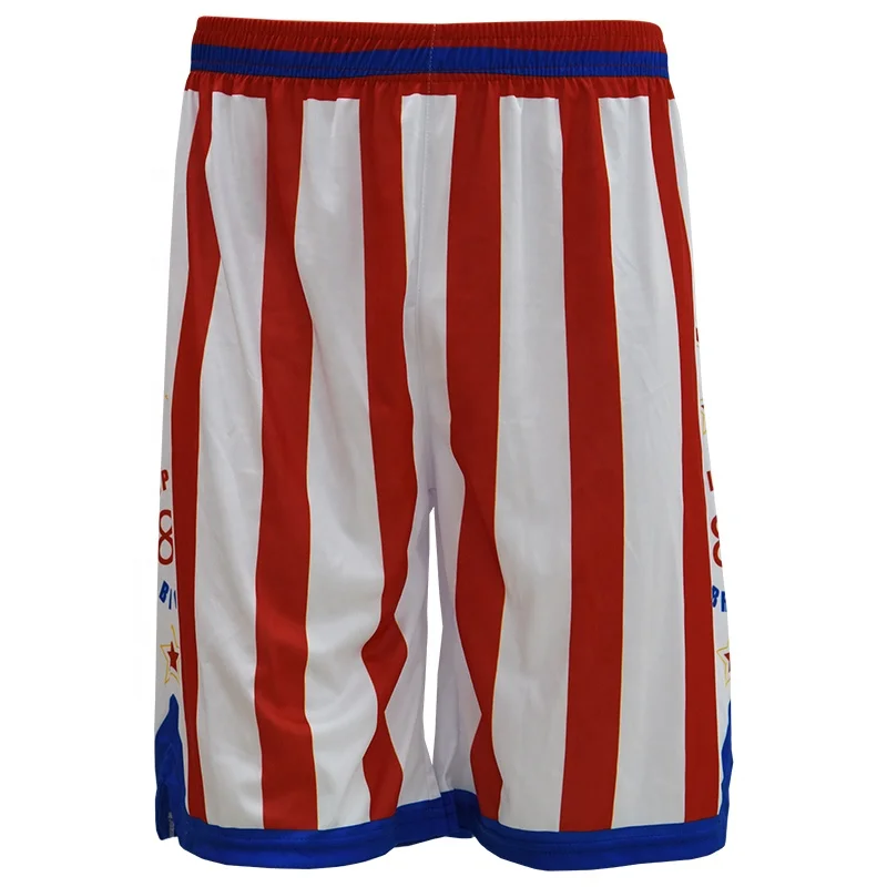 Pure USA flag  custom wholesale 100% polyester mesh mens basketball shorts