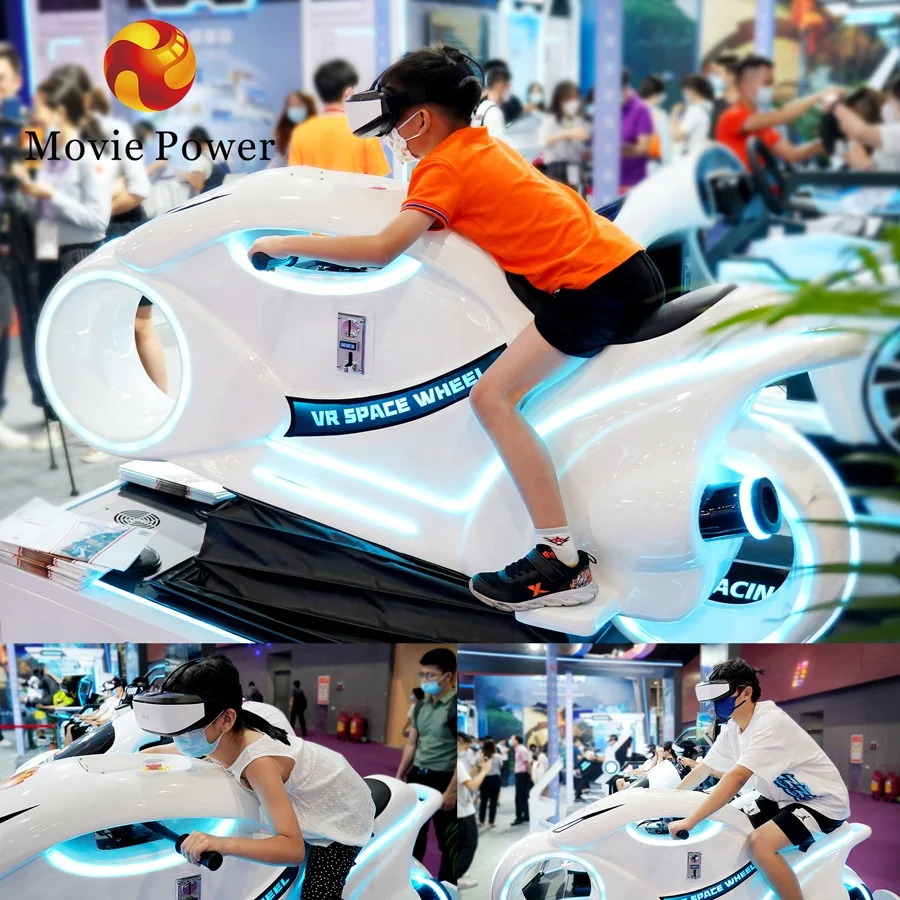Amusement Park game 9D VR Motor Virtual Reality Simulator Motorcycle car games 9D VR children game machine for mall