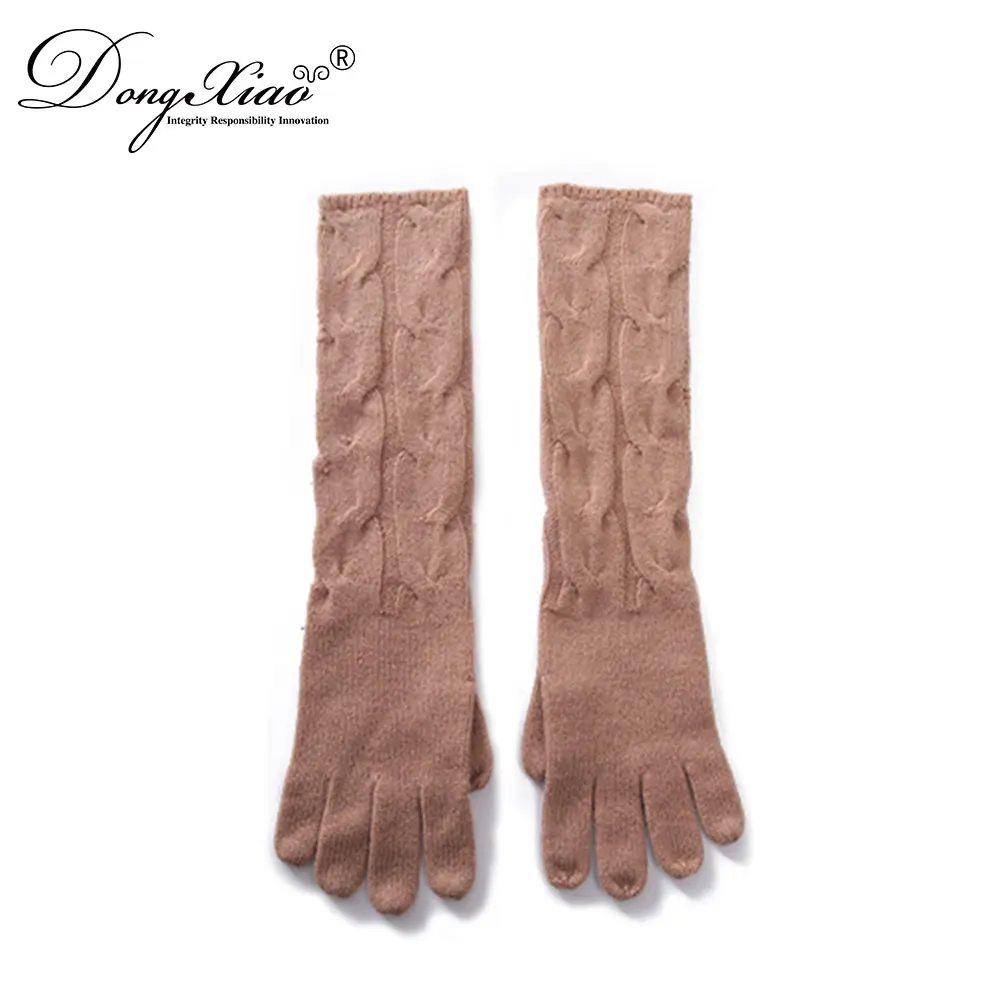 High Quality Ladies Arm Warmer Winter Cashmere Knitted Gloves Fancy for Outdoor Use