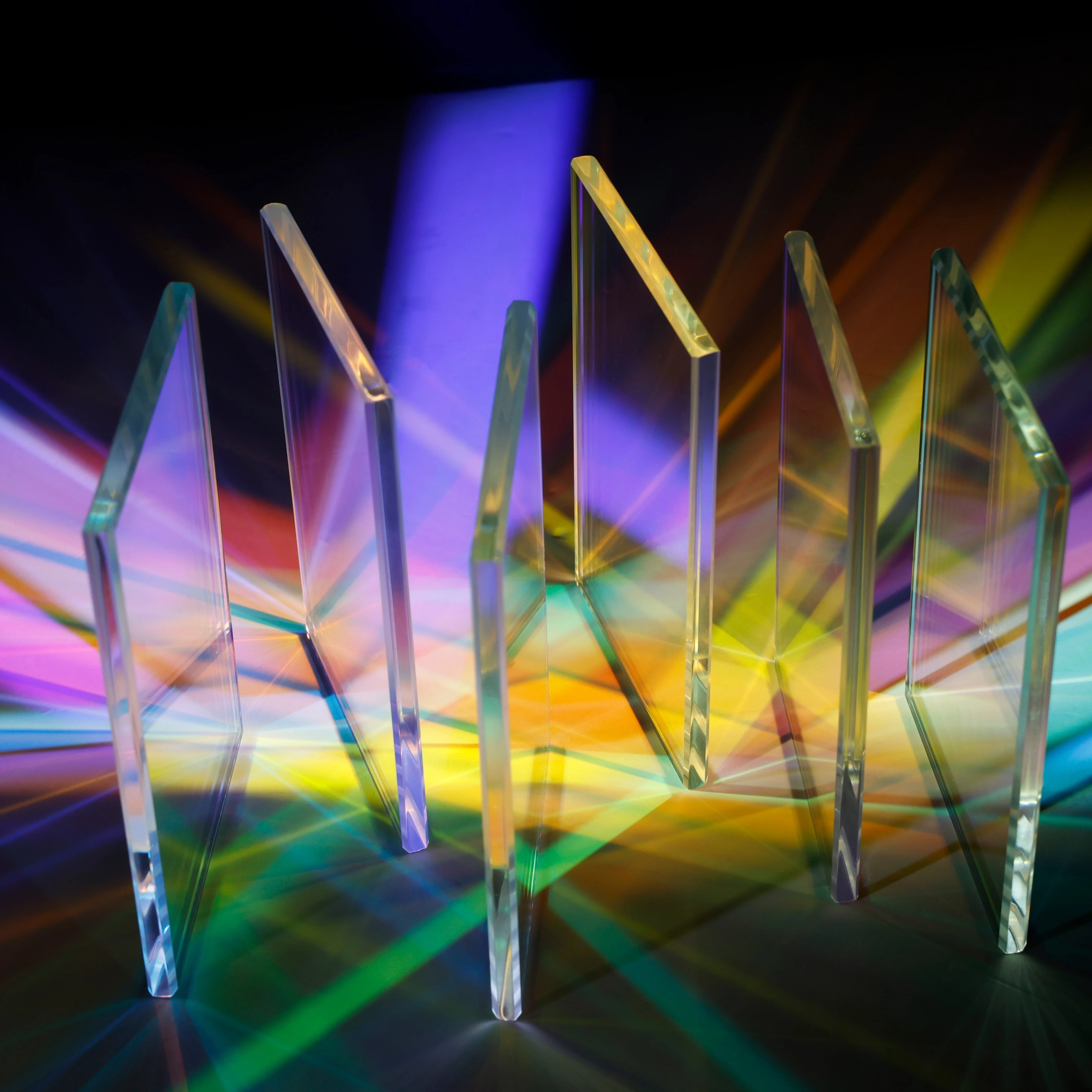 Colorful decorative design dichroic glass from Hongjia Glass Chinese manufacture