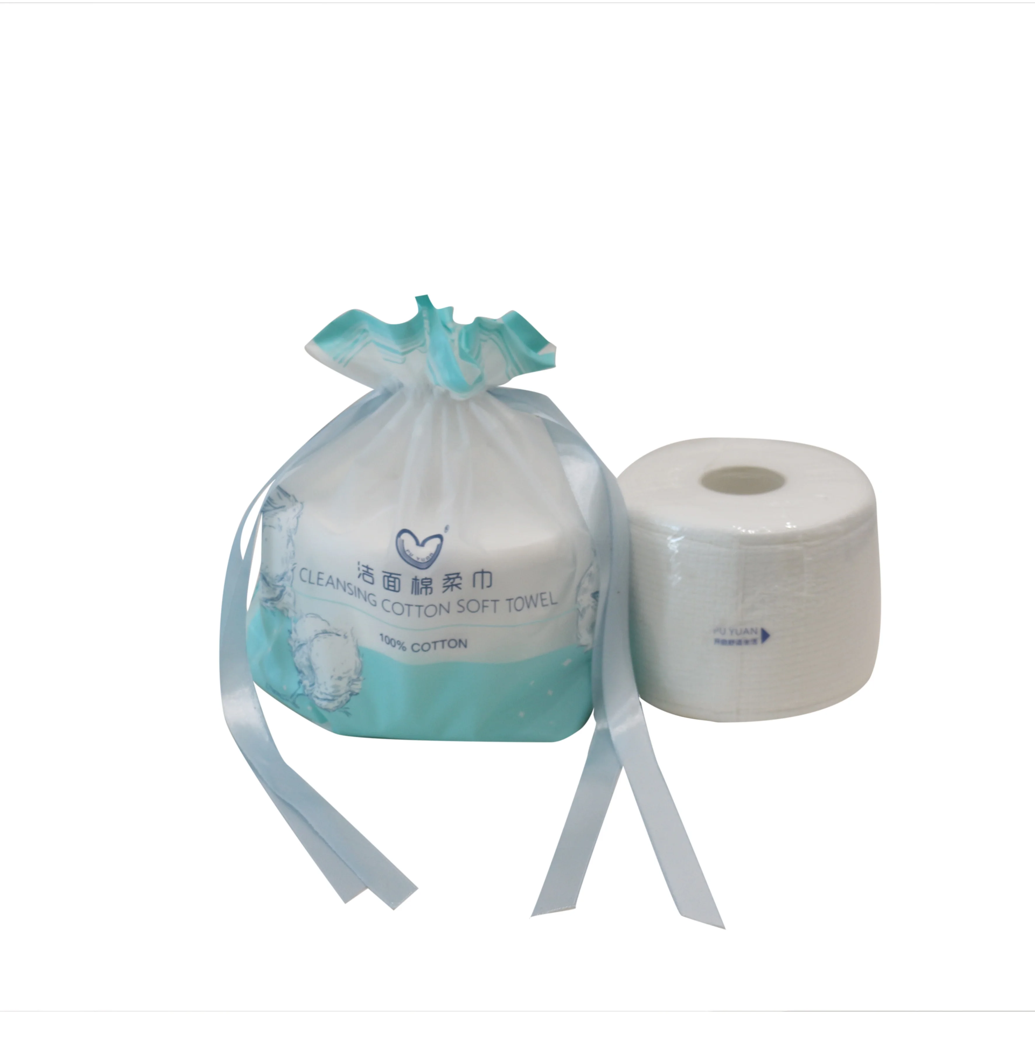 Facial Wipes Skincare 100% Soft Wet/dry Cotton Tissue Natural Hot Sell Disposable 1 Ply 1000 Bags 200*200mm Daily Use 7 Days