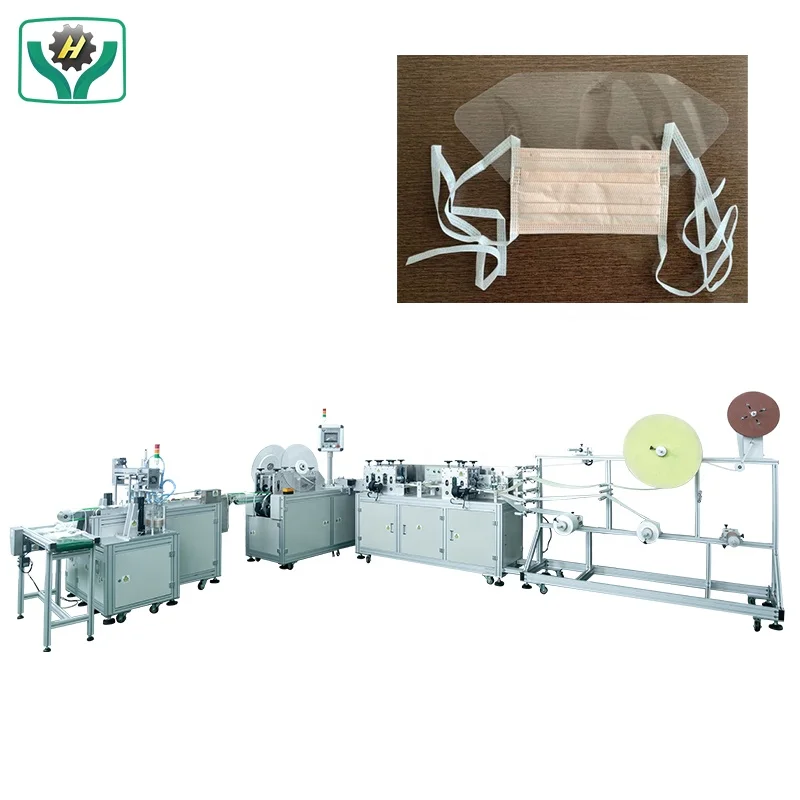 Mask machine with clear sheet (tie string type)