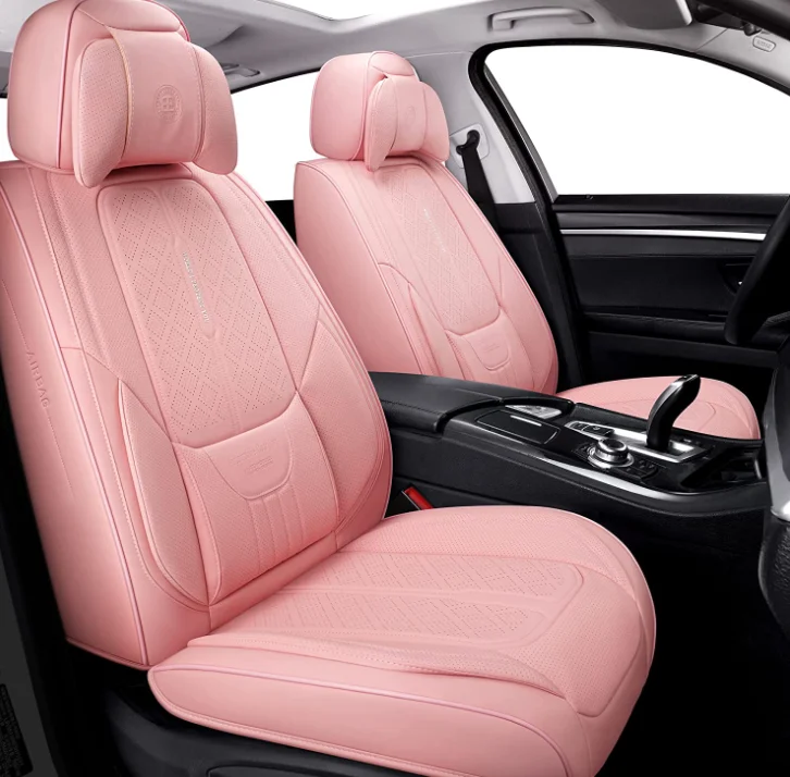 Faux Leather Car Seat Covers Leatherette Automotive Vehicle Cushion Cover for 5 Passengers Cars & SUV