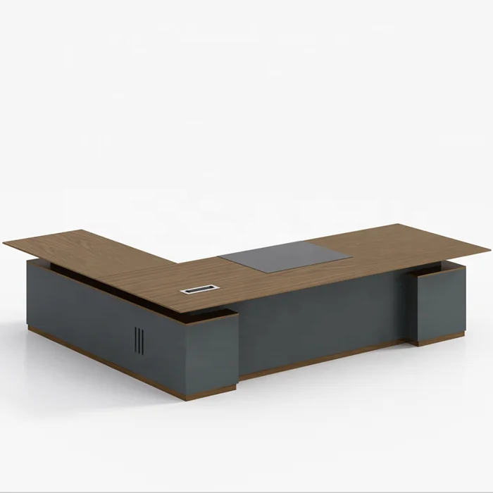 Modern office furniture high end L shape office desk manager  Boss executive desk electric lift able height adjustable