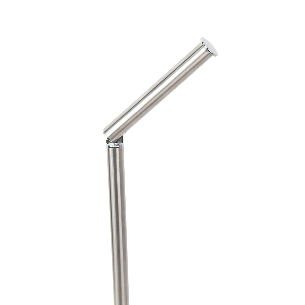 Free Standing Brushed Bathroom Paper Holder Stand Metal Rack with Shelf Roll Toilet Paper Holder with Toilet Brush Holder BTH021