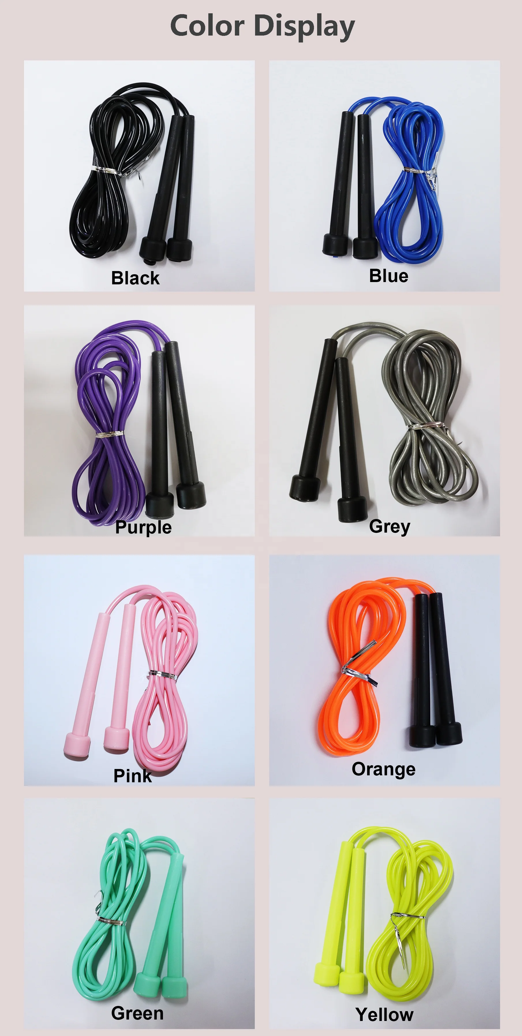 Professional Custom PVC Skipping Rope Jump Ropes Exercise