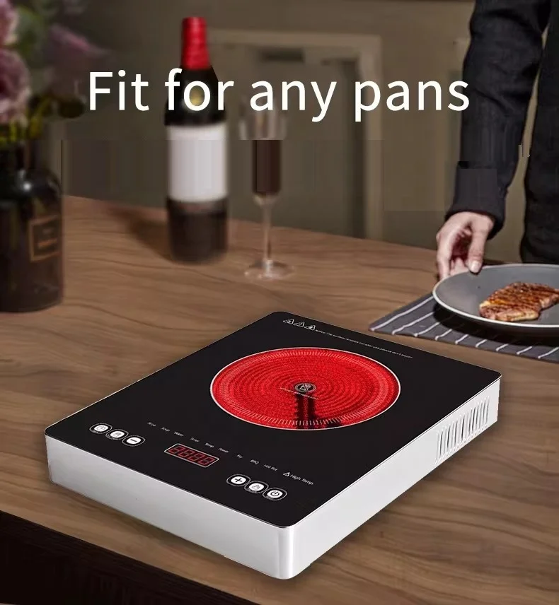 New 2000w high power electric ceramic stove household touch type electric stove with inner outer double ring heating area choose