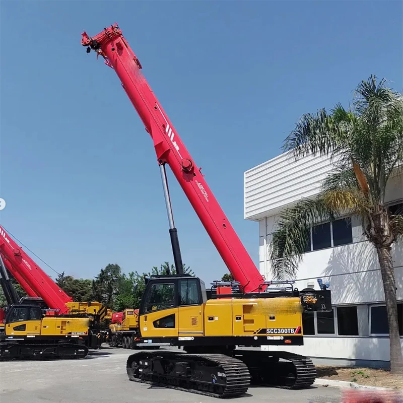 Top Brand 30t Telescopic Boom Crawler Crane with 50.5m Lifting Boom SCC300TB