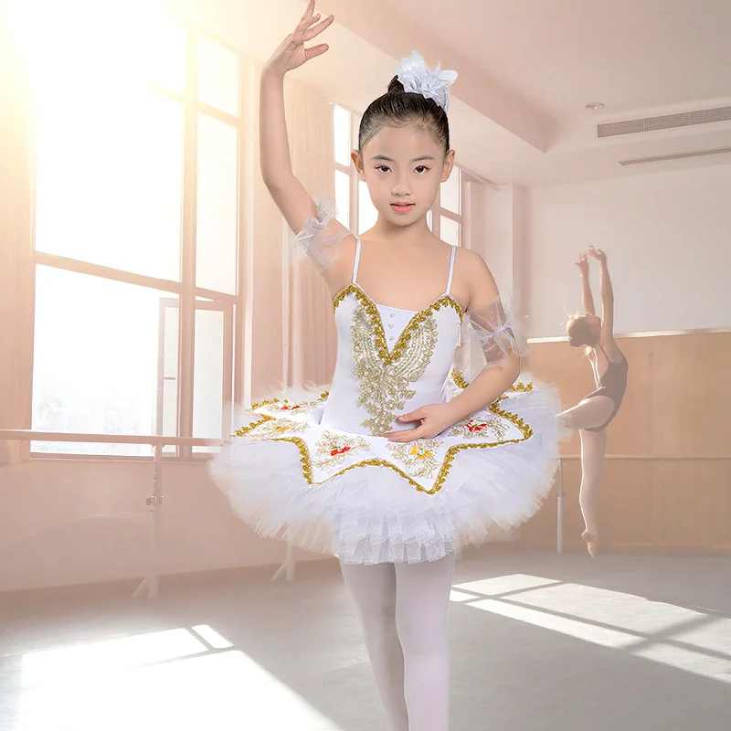 Custom Stiff Tulle Bodice Adjustable Sizing Professional Blue Kids Ballet Tutu Costumes