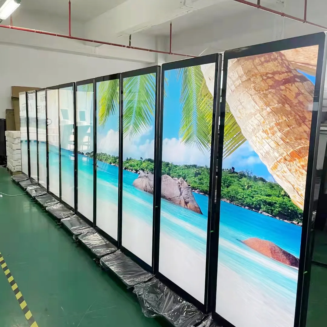 Led Poster Mirror Outdoor Advertising Display Screen Lcd Car Software Battery Powered Digital Signage