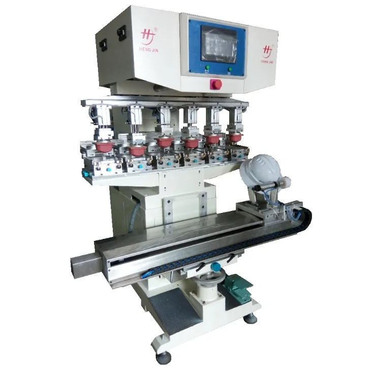 HP-300 FY 6 colors helmet Logo pad printing machine for safety products