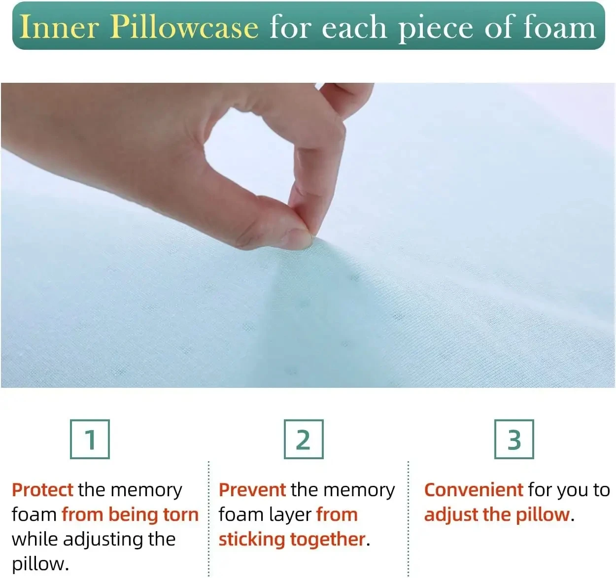 Adjustable Memory Foam Pillow Cervical Pillow for Neck Pain Four Layers Pillow to Customize Your Own