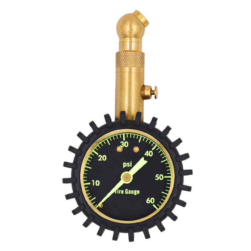 Tire Pressure Gauge-60 PSI Heavy Duty, Accurate with Large 2 Inch Easy to Read Glow Dial, Low - High Air Pressure
