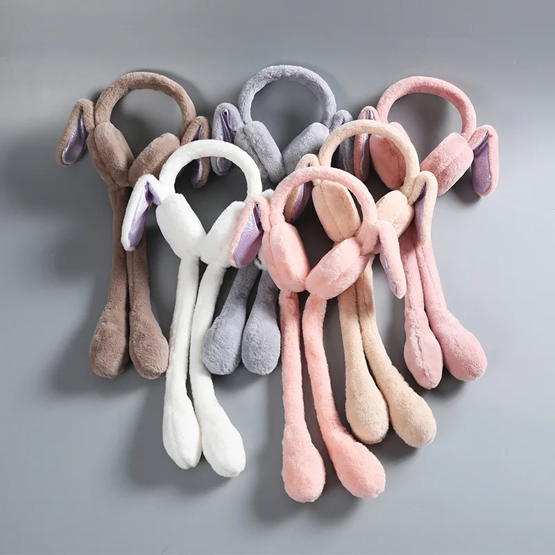 Hot earmuffs will move rabbit ears cute earmuffs female winter weather earmuffs antifreeze package ear hat