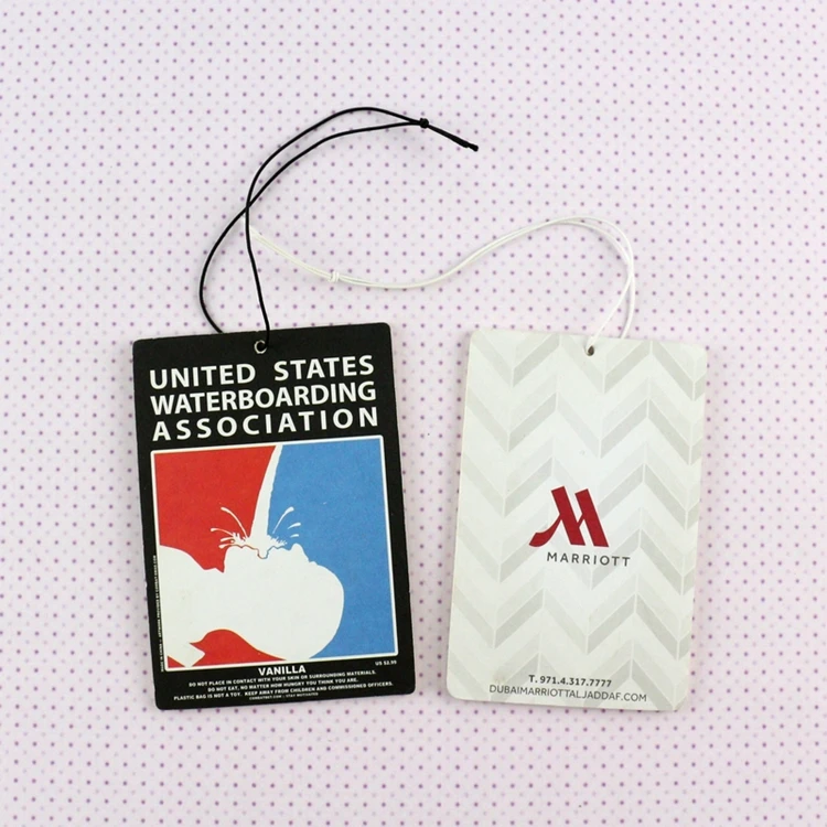 manufacturer custom logo absorbent paper card hanging air freshener for car