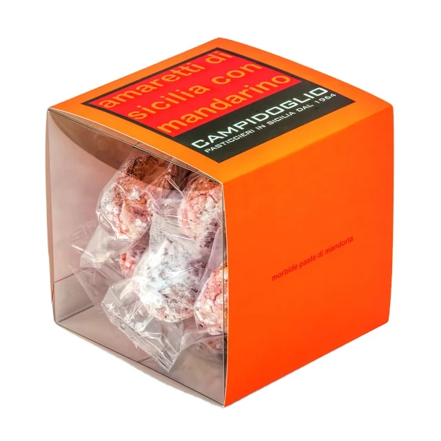 Italian artisanal biscuits  with almonds Amaretti di Sicilia Tangerine flavor  480g  16pcsXbox for export