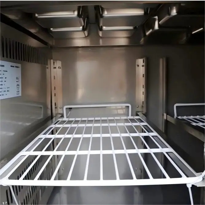 Single-Temperature 420L Capacity Commercial Worktop Freezer Stainless Steel glass door Counter Refrigerator Air Cooling Kitchen