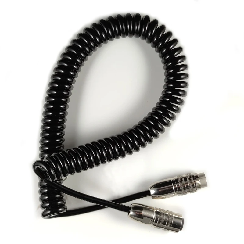 Custom 0332 04/0322 04 circular connector coiled cable assembly aviation wire harness spring cable