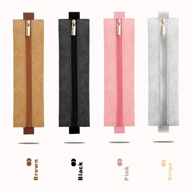 Mini Dupont Paper Pencil Case Notebook Student Pen Bag With Strap Small Portable Stationery Storage Bag