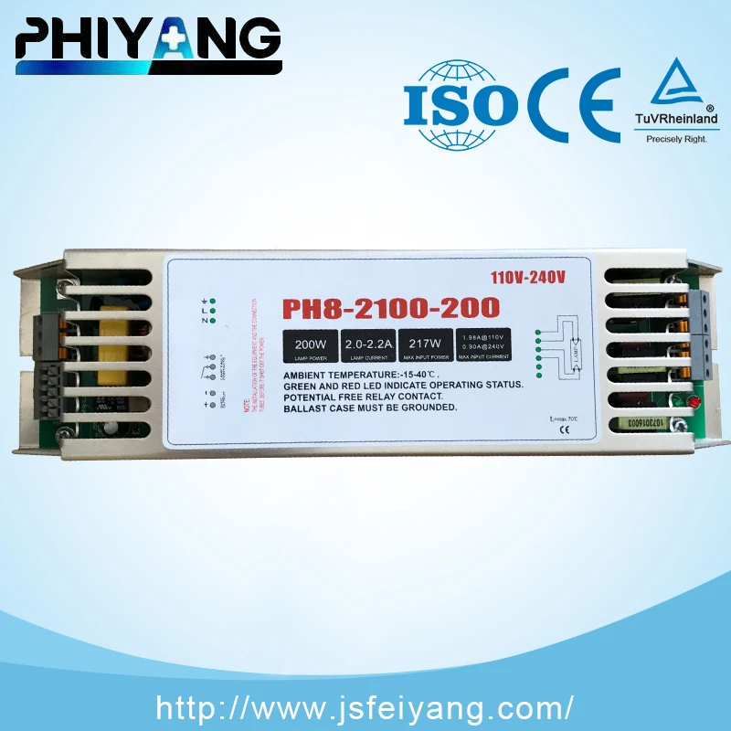 PH8-800-155 75w до 200w электронный балласт TUV Хо УФ лампы гермицидная лампа