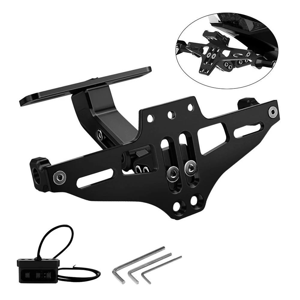 Motorbike License Plate Bracket Fender Eliminator Kit Universal Motorcycle Tail Tidy Motorcycle License Plate Holder Mount
