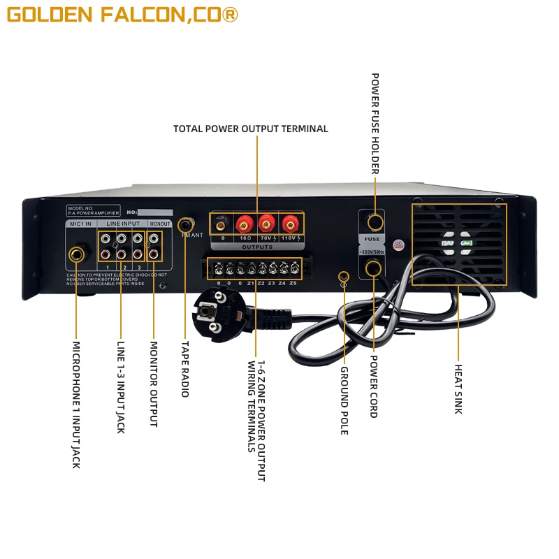 120W Professional Audio Sound Equipment full set public address system 100-220V pa amplifier system for church public address