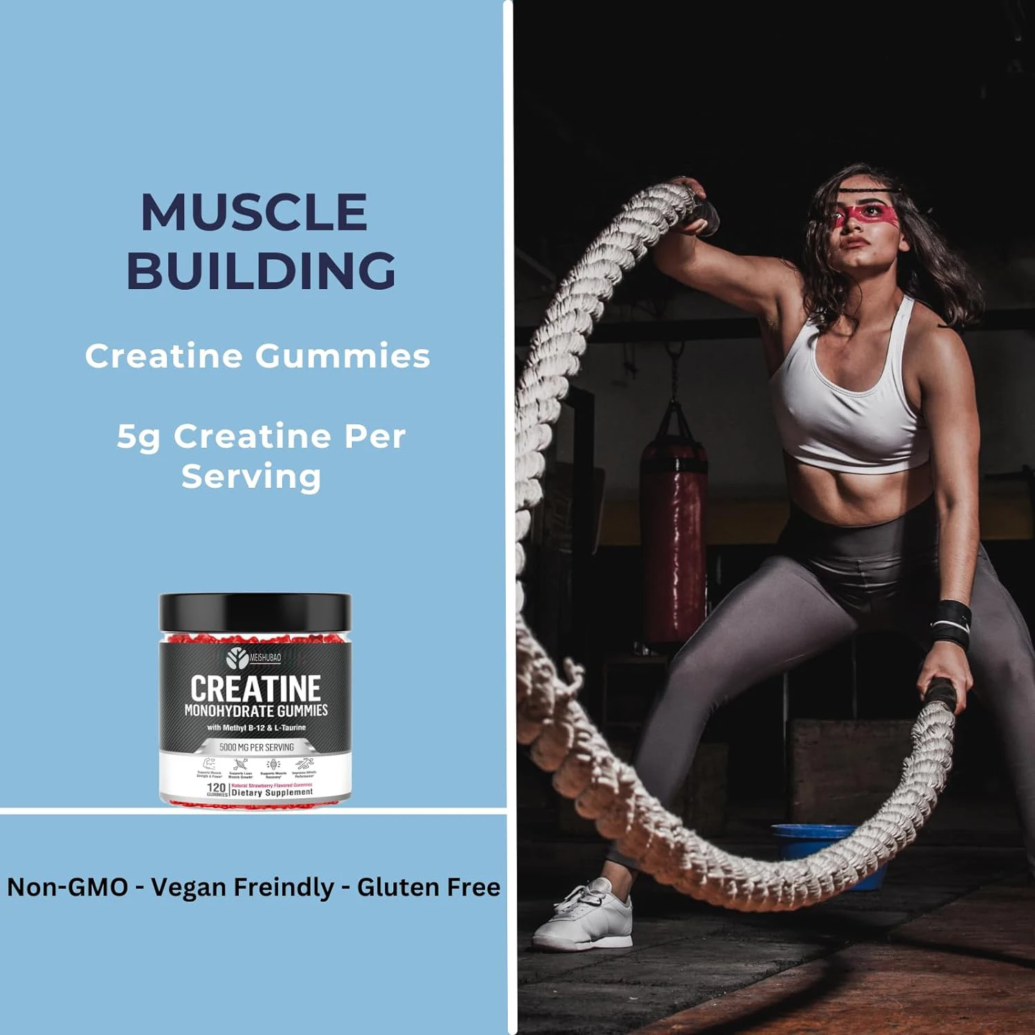 Well Designed creatine monohydrate pre workout gummy creatine monohydrate gummies creatine gummies natural supplement