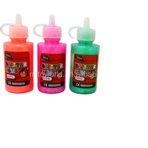 Дешевый нетоксичный учебный блестящий клей в разных цветах